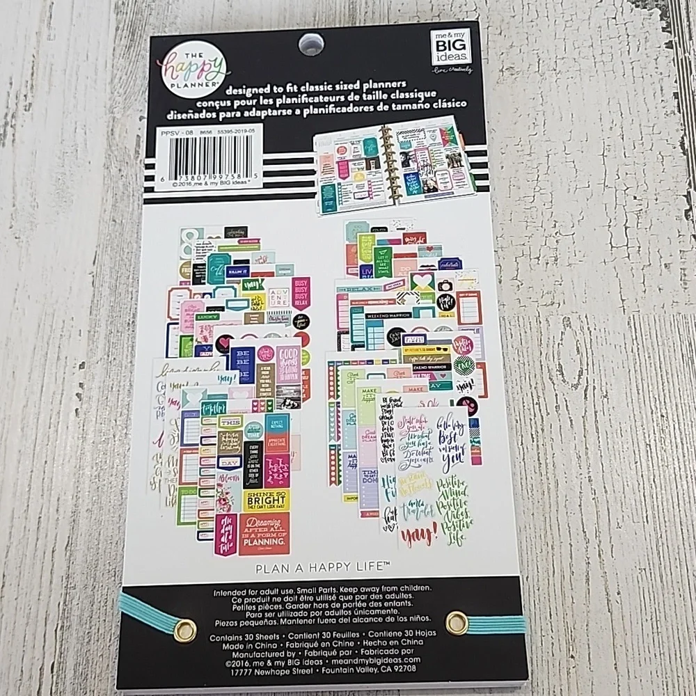 The Happy Planner Quotes 30 sticker sheets 427 stickers fits Classic Planner NEW
